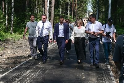 Несмотря на капризы погоды подрядчики намерены к осени закончить благоустройство парка Рудника