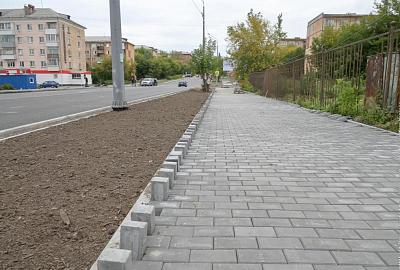 Завершается благоустройство улицы Октябрьской революции