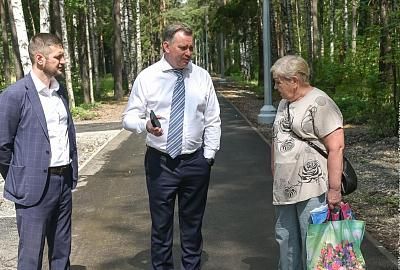 Несмотря на капризы погоды подрядчики намерены к осени закончить благоустройство парка Рудника